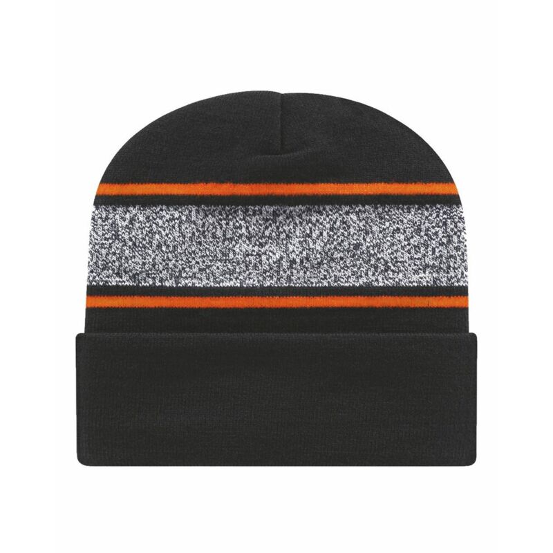 USA-Made Variegated Striped Cuffed Beanie Thumbnail