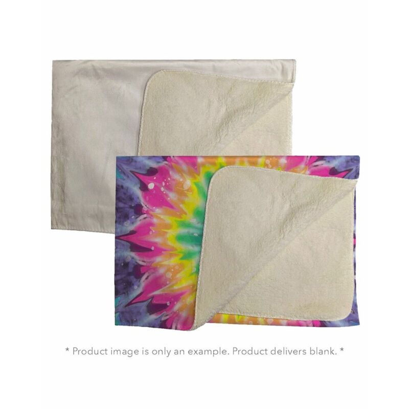 Sublimation Micro Mink Sherpa Plush Blanket Thumbnail