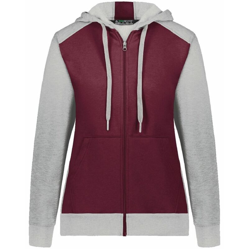 Women's Eco Revive™ Three-Season Triblend Fleece Full-Zip Hooded Sweatshirt Thumbnail