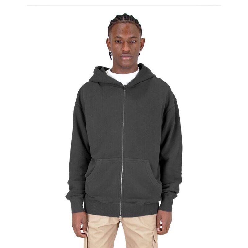Unisex Max Heavy Fleece Garment-Dyed Double-Zip Hooded Sweatshirt Thumbnail