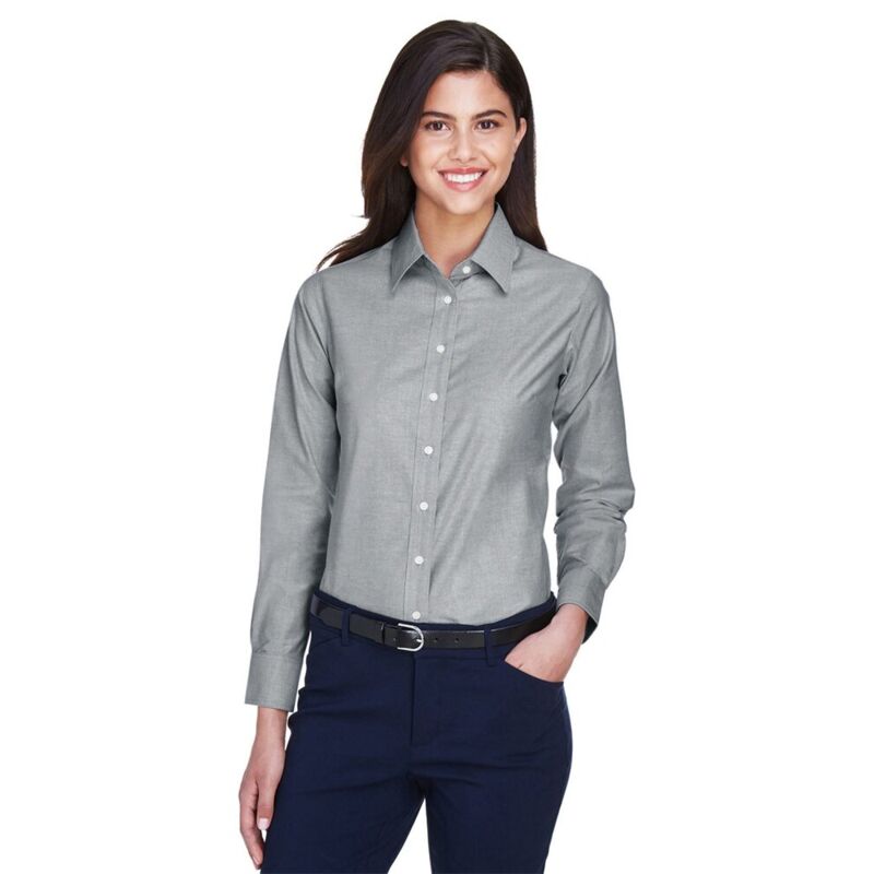 Women's Long Sleeve Oxford Dress Shirt Thumbnail
