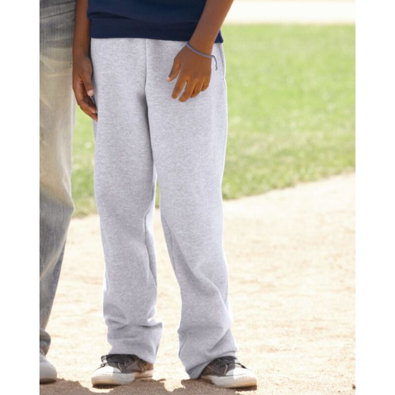 Powerblend® Youth Open-Bottom Sweatpants with Pockets Thumbnail