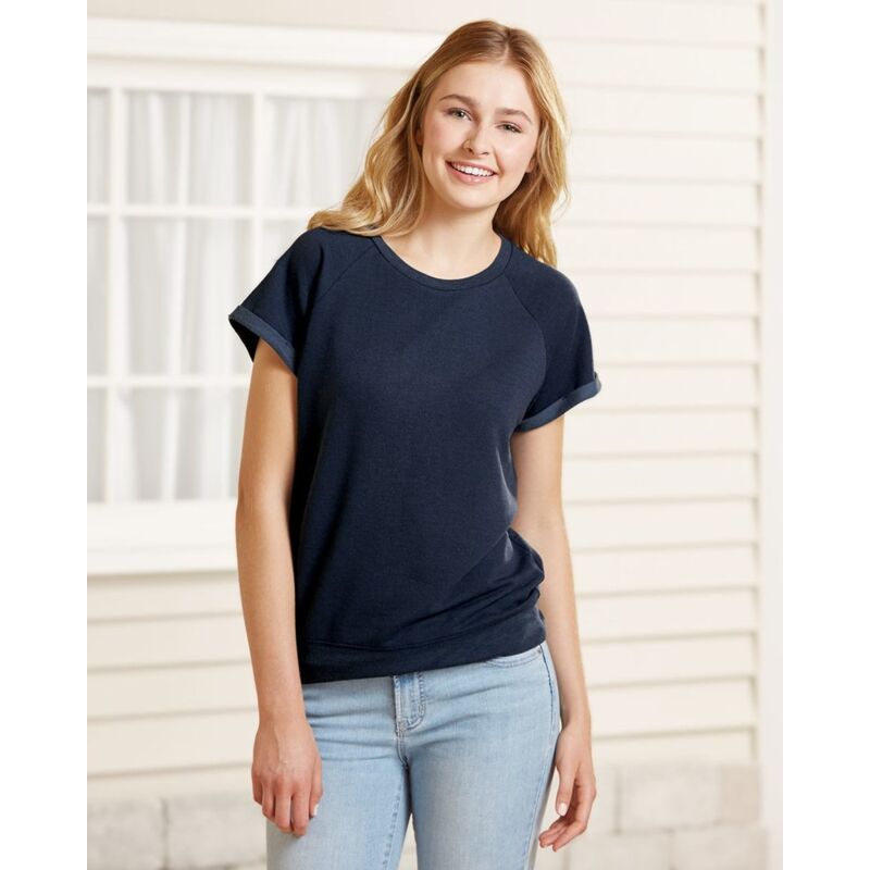 Women's Sweetheart French Terry Short Sleeve Pullover Thumbnail