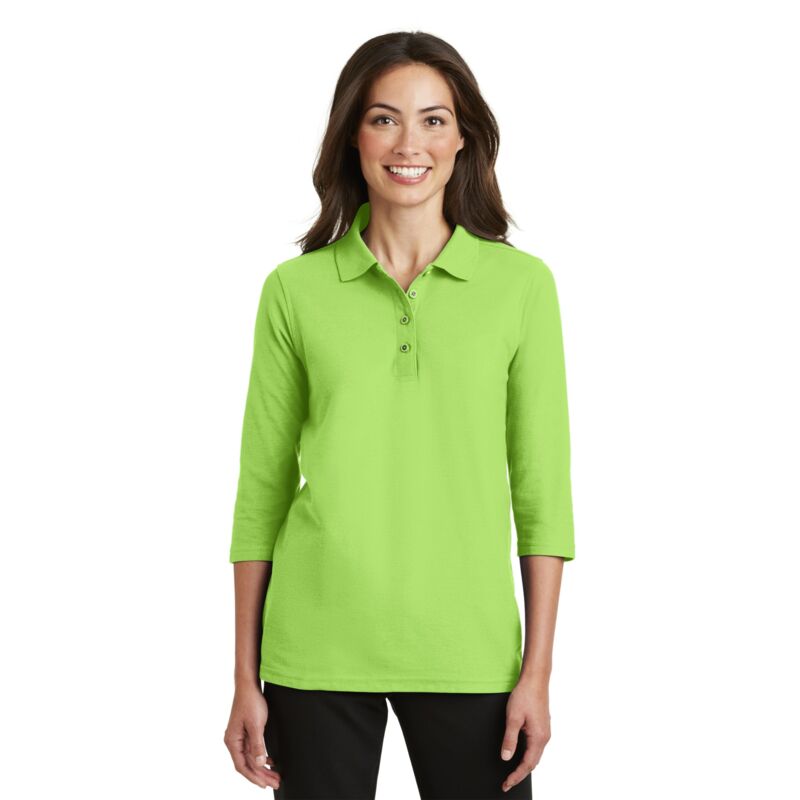 Ladies Silk Touch™ 3/4 Sleeve Polo Thumbnail