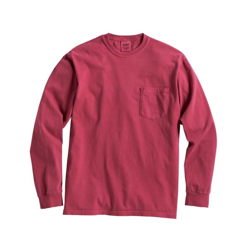 Garment Dyed Heavyweight Ringspun Long Sleeve Pocket T-Shirt Thumbnail