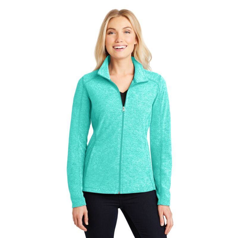Ladies Heather Microfleece Full Zip Jacket Thumbnail