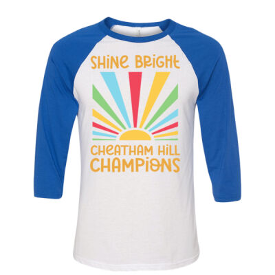 Unisex ADULT Soft Raglan Baseball Tee Sunrise Thumbnail