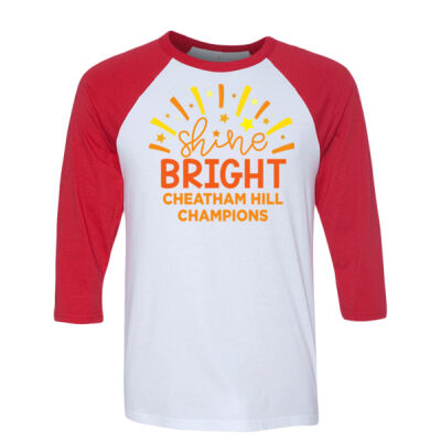 Unisex ADULT Soft Raglan Baseball Tee Starburst Thumbnail
